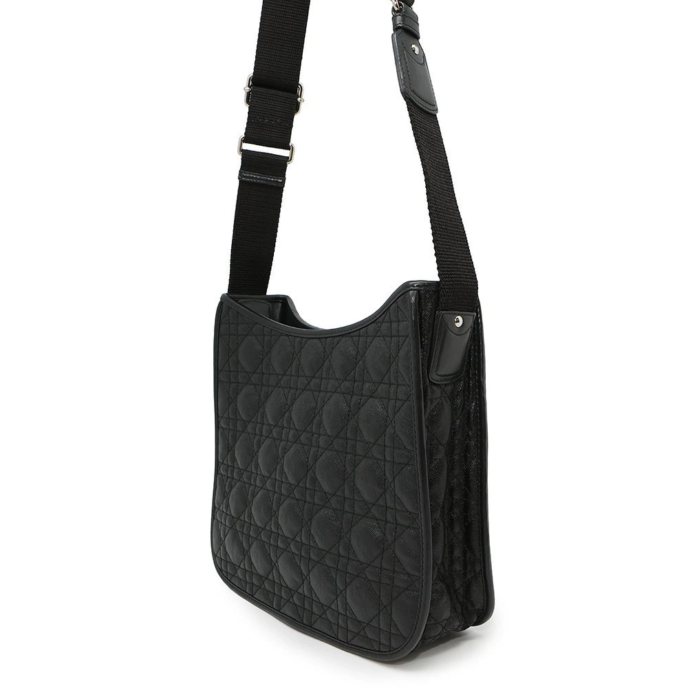 Dior Black  Shoulder Messenger Bag Christian Cannage